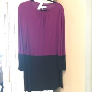 Trina Turk Long Sleeve Knit Color block Dress